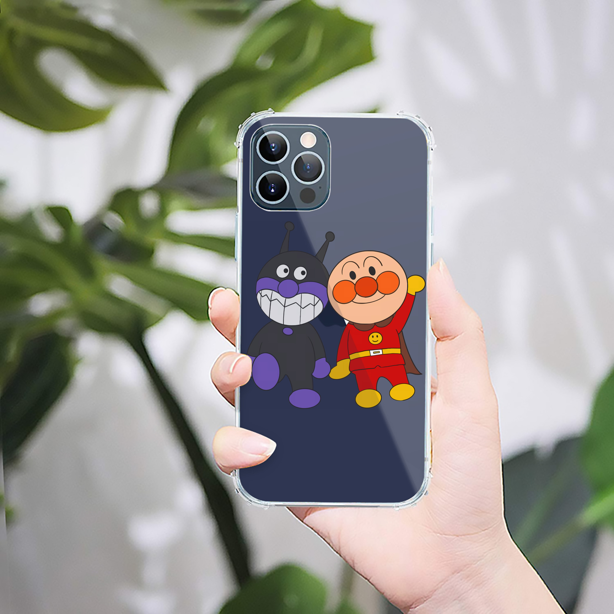 （画像用） アンパンマン Anpanman 【iPhone 12シリーズ対応】透明スマホケース（クリアソフトケース）